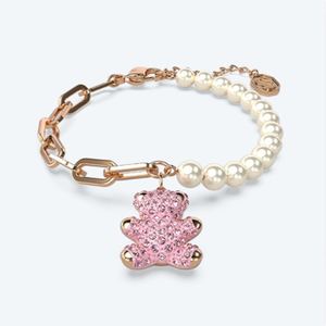 Braccialetto elegante con Design a forma di cigno a forma di cigno con Zirconia cubica da donna a mano in lega di rame argento/oro rosa/placcato nero - Product Image 4