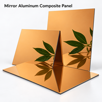 Panneau composite en aluminium miroir cuivre 3 mm ACP pour la décoration murale de vente au détail