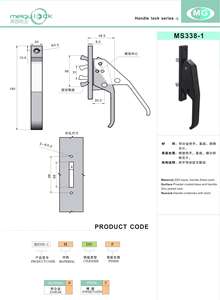 Poignée de porte de coffret haute tension en alliage de zinc durable, antirouille, avec revêtement en poudre, dispositif d'ouverture rapide pour coffrets de distribution - Product Image 4