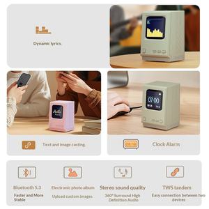 Pequeño reloj digital de escritorio con altavoz y pantalla, 5W de salida, carga USB, portátil para uso en exteriores - Product Image 4