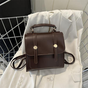 <span class=keywords><strong>Mochila</strong></span> y Bolso de Mano de Doble Asa para <span class=keywords><strong>Mujer</strong></span>, Nuevo Material PU, Moda Primavera, Cierre con Candado, Diseño Casual, Reducción de Carga, Tamaño Pequeño - Product Image 6