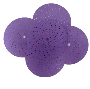 Disco de lija de cerámica púrpura 3M personalizado, discos abrasivos de papel de lija de gancho y bucle de 150mm y 6 pulgadas para automoción