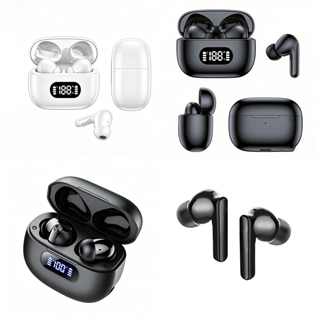 2026 New Arrival BT 5.4 Wireless Earbuds IPX7 Waterproof Sport Design Ergonomic In-Ear Comfortable Fit for Travel Office Running