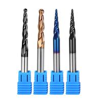Penjualan Langsung Pabrik Grosir Alat Gerinda Pemotong Kayu Karbida Ball Nose End Mill, Pemotong Tapered Milling Cutter