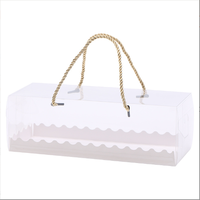 Conteneur pliable en plastique PET transparent de qualité alimentaire écologique, marque SYX, pour aliments pour bébés, pain, gâteaux, biscuits, friandises sucrées