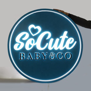 Hộp Đèn <span class=keywords><strong>Led</strong></span> Hình Tròn Quảng Cáo Theo Yêu Cầu Của Nhà Sản Xuất Báo Hiệu Logo Công Bố Cửa Hàng Cajas De Luz Cửa Hàng Caixa De Luz - Product Image 3