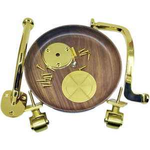 Juego de Accesorios de Lujo para Silla Godfather, Bandeja de Madera de Nogal para Reposabrazos, Soporte de Aleación de Zinc, Ruedas de Latón Sólido - Product Image 5
