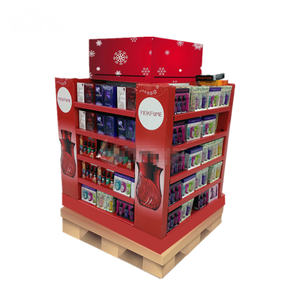 منصة عرض أرضية ورقية بأربعة جوانب ترويجية مخصصة بتصميم لعبة رف للسوبر ماركت - Product Image 4