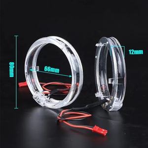 Nuevos faros LED de ojo de demonio de 5W para coches, motocicletas, luz de circulación diurna colorida DRL 12V, Mini lente de proyector, nuevo Kit de lámpara DIY - Product Image 4