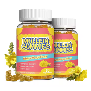 Extracto de Mullein orgánico Verbascum Gummy 2000mg Salud pulmonar respiratoria y soporte inmunológico Gomitas de hoja de Mullein - Product Image 1