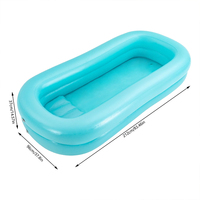 Baignoire de lit gonflable en PVC écologique pour la maison hospitalière Baignoire de douche de chevet médicale portable et durable avec oreiller