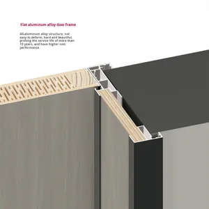 Cửa nhôm gỗ phong cách hậu hiện đại, cạnh mỏng, bán buôn trực tiếp từ nhà máy, bộ cửa hoàn chỉnh, khung nhôm, cửa phòng ngủ - Product Image 4