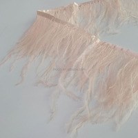 Accessoire de couture pour vêtements, 4-6 pouces, dentelle en plumes, 10-15cm, franges en plumes d'autruche