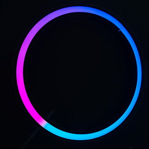 Đa Màu sắc đuổi theo treo vòng Ánh sáng thay đổi độ sáng pixel RGB <span class=keywords><strong>Led</strong></span> vòng tròn tuyến tính ánh sáng mặt dây chuyền cho phòng tập thể dục - Product Image 1