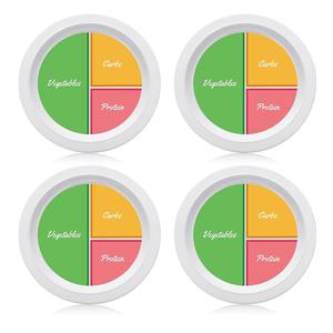 แผ่นโภชนาการอาหารลดความอ้วนขนาด 8.5 นิ้วสําหรับผู้ใหญ่ลดน้ําหนักรับประทานอาหารอย่างสมดุลอาหารมื้อเย็น - Product Image 1