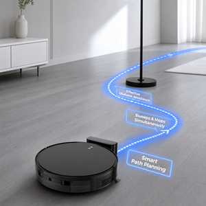 <b>Robot</b> Vacuum Cleaner, 3-in-1 <b>Sweep</b> & Mop, Slim Design, Smart Path Planning, App Control, Ideal for Hard Floors - Product Image 1
