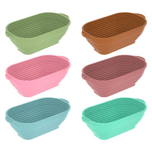Panier de levage en silicone sans moisissure pour banneton - Panier de levage pliable pour pain - Outils de cuisson compatibles lave-vaisselle - Product Image 1