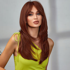 Peluca con malla frontal estilo estrellas de cine fabricantes de fibra química cabeza de peluca realista directa nueva peluca Popular para <span class=keywords><strong>la</strong></span> belleza - Product Image 4