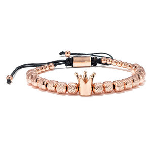 Pulseras y Brazaletes de Moda de Acero Inoxidable 316L que No se Deslustran, Chapados en Oro PVD de 14k y 18k, Joyería de Corona para Mujer y Hombre - Product Image 5