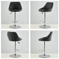 Tabouret de bar en cuir de luxe hauteur de comptoir en cuir Pu chaise de Salon pivotante chaises hautes réglables avec chaises de bar pour la cuisine