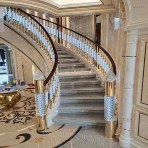 <span class=keywords><strong>2025</strong></span> Phật Sơn Nhà Máy Mới Cầu Thang Lan Can Tùy Chỉnh Biệt Thự Trong Nhà Lan Can Nhôm Ngọc Bích/Đá Cẩm Thạch Lan Can - Product Image 3