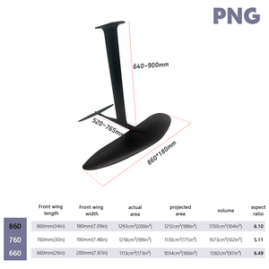ปีกคาร์บอนไฮโดรฟอยล์ JFS-Axis Series SP 660/760/860 สำหรับการเล่นแบบ Prone/Tow-in/Kite Foiling ใช้ได้กับตัวถังสีแดง JFS SP 660/760/860 C - Product Image 4