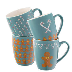 Mug à café de Noël amusant en céramique rouge en forme <span class=keywords><strong>d</strong></span>'homme en <span class=keywords><strong>pain</strong></span> <span class=keywords><strong>d</strong></span>'<span class=keywords><strong>épice</strong></span>s - Product Image 3
