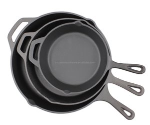 Poêle et Casserole en Fonte Classiques de Haute Qualité pour Camping, Antiadhésives, Adaptées au Four, Écologiques, Lavables au Lave-Vaisselle, Assaisonnées - Product Image 5