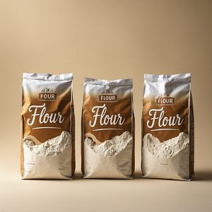 特注印刷小麦粉包装袋ジッパートップ付き1kg 2kg 5kg 10kg平底ポーチ用粉末小麦粉バッグ - Product Image 2