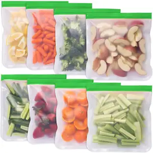 Food Grade BPA Free Silicone Reusable Food Storage Freezer Fruit Sandwich Snack Bag For Kids