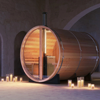 Hachillspa 6-Personen-Massivholz-Thermofas-Sauna Veranda im Freien mit Panorama blick Familien farbstoff therapie Sauna raum