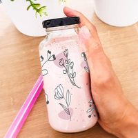 Automne thème fleur UV pour DTF tasse Wrap transfert autocollants décalcomanies étanche bricolage étiquettes pour tasses en verre automne emballage thèmes