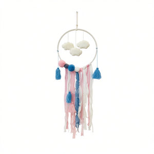 Atrapasueños de 21 cm con Nubes y Borlas, Decoración de Pared - Product Image 1