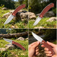 Couteau de poche pliant, lame en acier D2, manche en Micarta, usine certifiée BSCI, utilitaire, EDC, camping, tactique, survie, OEM personnalisable