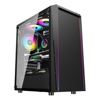 Boîtier d'ordinateur de jeu PC RGB en verre trempé Micro ATX personnalisé, nouvelle conception AntarcChill