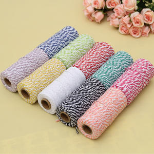 Hilo de algodón trenzado de <span class=keywords><strong>dos</strong></span> colores de 2mm 100% algodón para decoración de prendas Salida de fábrica de hilo de algodón - Product Image 4