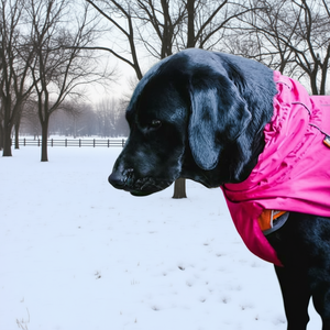 Gilet per cani taglia piccola M, regolabile con coulisse, impermeabile, caldo, abbigliamento sportivo per cani, colore rosa, abbigliamento invernale - Product Image 2