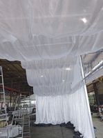 Photo réelle *Sans IA* Vente directe usine Tente de mariage transparente de 9 m de portée avec doublure blanche et structure en aluminium pour événements extérieurs