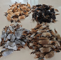 Jouet pour chat en fourrure de lapin avec plumes, fourrure véritable, fait main, jouets pour chats, jouet en fourrure de lapin moelleux avec plumes