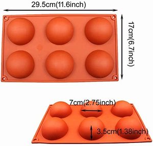<span class=keywords><strong>Moule</strong></span> à gâteau en Silicone réutilisable à 6 cavités, <span class=keywords><strong>demi</strong></span>-sphère pour la fabrication de chocolat, gâteau, gelée, Mousse de dôme, vente en gros - Product Image 4