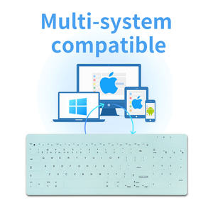 Nuevo Teclado Inalámbrico de Escritorio Impermeable de Tres Modos con Membrana Industrial para Hospital, Lavable y Esterilizable, Venta al por Mayor - Product Image 6