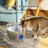 Fontaine à eau intelligente pour animaux de compagnie Vansity en acier inoxydable 304 avec filtre, facile à nettoyer, abreuvoirs automatiques pour chats