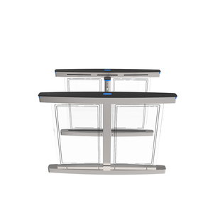 Porte tourniquet pivotante automatique à grande vitesse IP65 RFID reconnaissance faciale contrôle d'accès barrière en verre pour hall d'immeuble <span class=keywords><strong>de</strong></span> bureaux - Product Image 4