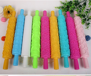 Nhiều Thiết Kế Chống Dính Kết Cấu Và Thanh Lăn Dập Nổi Trang Trí Bánh Có Hoa Văn Chốt Lăn Kẹo Mềm Bằng Nhựa - Product Image 6