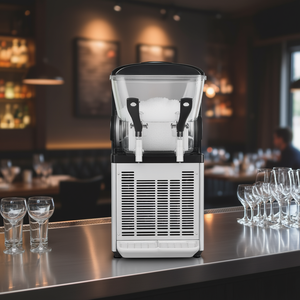 Machine à slush commerciale 16L, 2 robinets, distributeur électrique de boissons glacées pour bar à margaritas et smoothies - Product Image 2