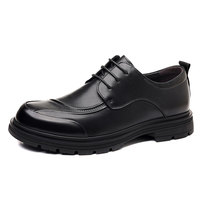Chaussures Derby en cuir pleine fleur pour hommes, à lacets, style business, mode printemps, cuir véritable haut de gamme