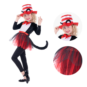 Costume da Gatto in Cappello a Righe Rosse e Bianche con Coda per Cosplay e Festival, Certificato EU EN71 BSCI FAMA - Product Image 3