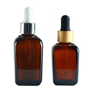 Lüks 1oz 2oz 20ml 30ml 50ml 60ml 100ml kozmetik boş siyah düz omuz serum uçucu yağ için cam damlalık şişe kutusu ile - Product Image 5