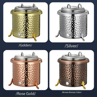Seau chauffe-soupe électrique en acier inoxydable 304 pour buffet, pot à soupe isolé chauffant pour le petit-déjeuner d'hôtel, préservation de la chaleur