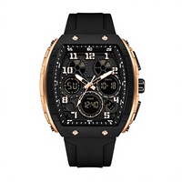Montre multifonctionnelle tendance Sanda Live-Stream Bestseller avec cadran à aiguilles, bracelet en silicone, sport, étanche 5 ATM, réveil, pour homme, en zinc
